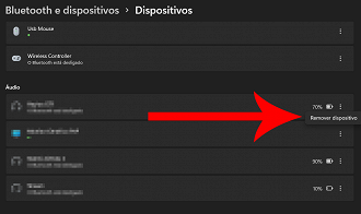Passo 4 de: Como remover dispositivos Bluetooth no Windows 11