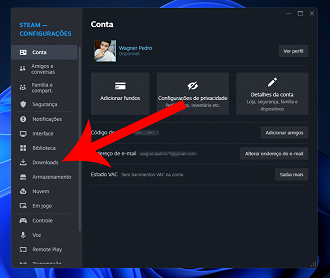 Passo 2 de: Como limpar o cache de download da Steam