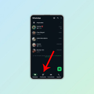 Passo 1 de: Como adicionar áudio no status do WhatsApp