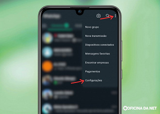 Passo 1 de: Como silenciar telefones desconhecidos no WhatsApp?