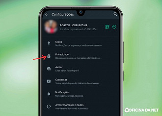 Passo 2 de: Como silenciar telefones desconhecidos no WhatsApp?