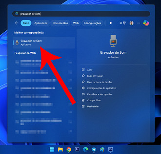 Passo 1 de: Como gravar áudio no Windows 11 nativamente