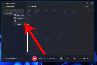 Passo 6 de: Como gravar áudio no Windows 11 nativamente