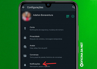 Passo 2 de: Como ativar as notificações de alta prioridade?