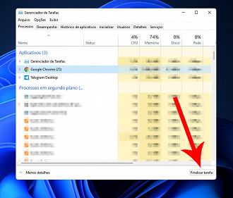 Passo 2 de: Como forçar o encerramento de um programa no Windows 11