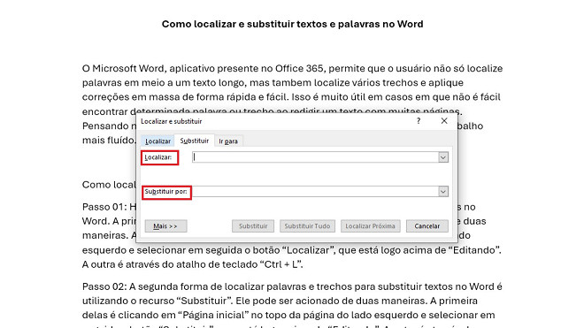 Como localizar e substituir textos e palavras no Word