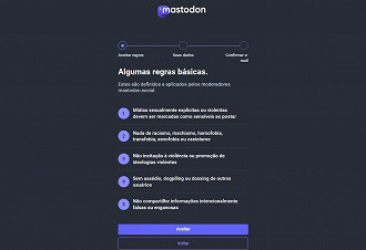 Passo 1 de: Como criar uma conta no Mastodon?