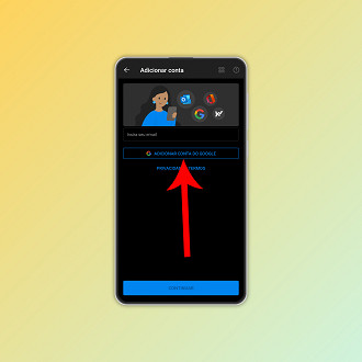 Passo 3 de: Como adicionar uma conta do Gmail no Outlook pelo celular