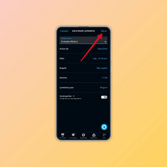Passo 4 de: Como colocar lembretes na Alexa pelo aplicativo