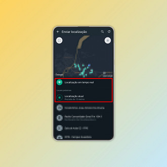Passo 3 de: Como compartilhar a localização pelo WhatsApp