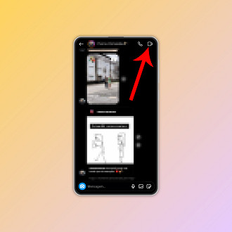 Passo 3 de: Como compartilhar a tela em uma chamada de vídeo no Instagram