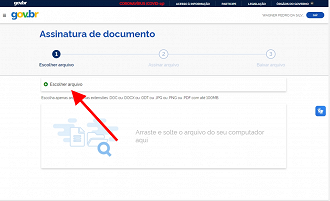 Passo 2 de: Como assinar um documento digitalmente usando a conta gov.br