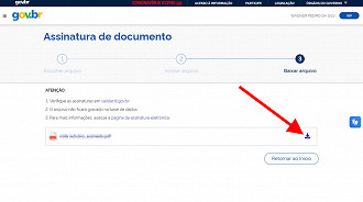 Passo 6 de: Como assinar um documento digitalmente usando a conta gov.br