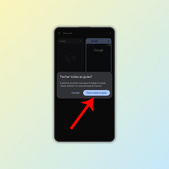 Passo 4 de: Como fechar todas as guias de uma só vez no app do Chrome
