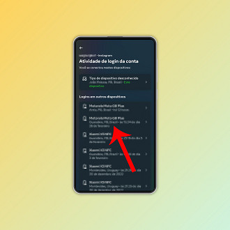 Passo 6 de: Como desconectar o Instagram de outro dispositivo pelo aplicativo