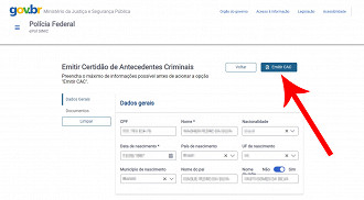 Passo 2 de: Como emitir certidão de antecedentes criminais