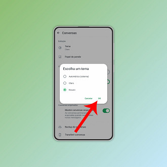 Passo 5 de: Como ativar o modo escuro no WhatsApp para Android