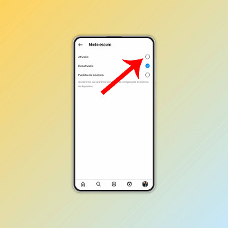 Passo 5 de: Como ativar o modo escuro no Instagram para Android