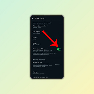 Passo 4 de: Como desativar a confirmação de leitura no WhatsApp para Android
