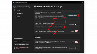 Passo 4 de: Como desativar a sincronização da área de trabalho do Windows no OneDrive