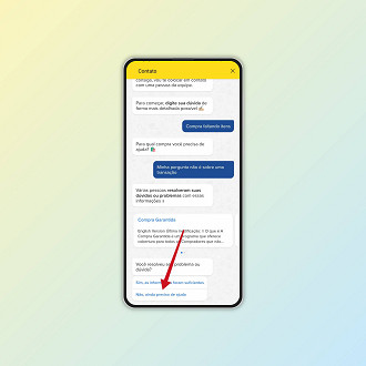 Passo 4 de: Como falar com o suporte do Mercado Livre pelo aplicativo