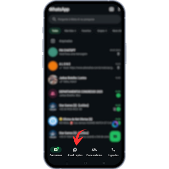 Passo 2 de: Como usar frases no status do WhatsApp?