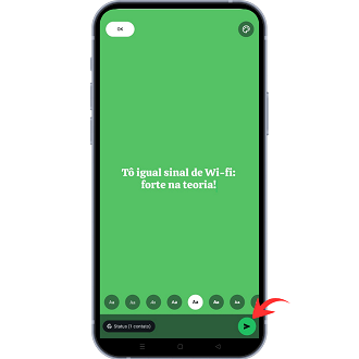 Passo 5 de: Como usar frases no status do WhatsApp?